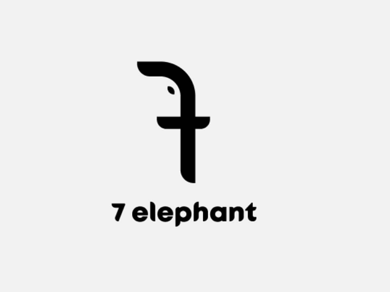 7 elephant logo design graphicdesign logo