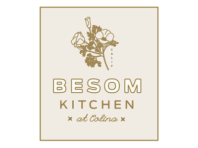 Besom Kitchen design illustration kitchen logo poppy vector