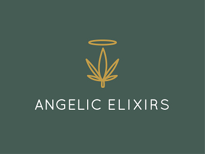 Logo for Angelic Elixirs branding cannabis design logo