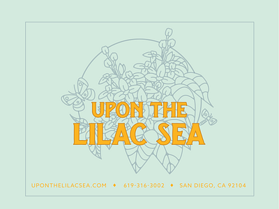 Flyer for Upon the Lilac Sea branding design illustration logo