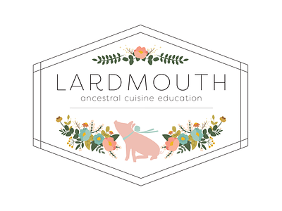 Logo for Lardmouth Ancestral Cuisine Education branding design illustration logo