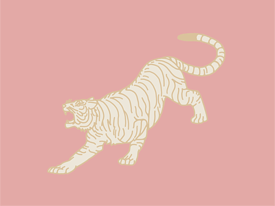 Pink Tiger illustration tiger