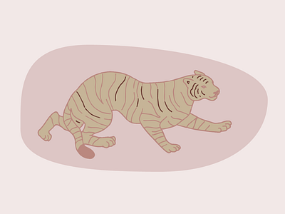 Lil Pink Tiger illustration procreate tiger