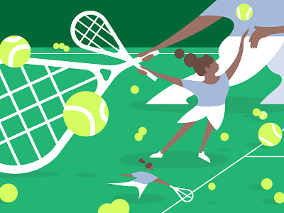 Rookie In Training art design editorial illustration tennis vector