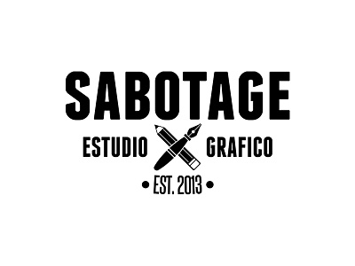 SABOTAGE black estudio graphic logo
