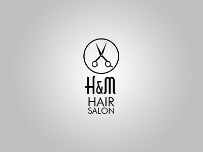 H&M Hair Salon black design logo