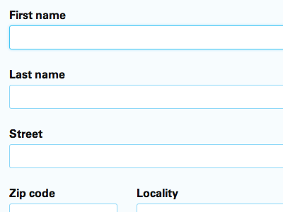 Form inputfields labels unicef univers