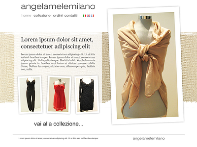 Angela Mele Milano clean design fashion ui web