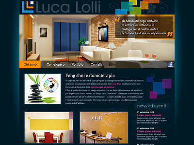 Luca Lolli dark design domotherapy feng shui ui web website wordpress