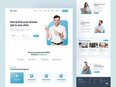 Jobque - Job Finder Landing Page