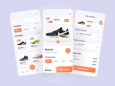 Online Shop Mobile App app app design cart checkout design ecommers mobile online shop product shoes shoes shop shop shopping app shopping cart store ui ui ux