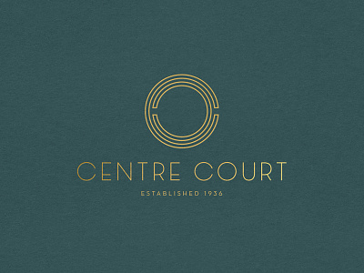 Centre Court center court clay deco green icon logo modern property real estate branding realestate residential retro tennis tennis court website