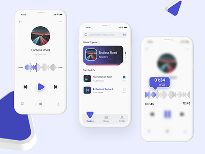 Podcast player app app clean design concept player concept ui minimal player music app music player ui musicplayer player app podcast app podcast player ui uiux ux uxdesign