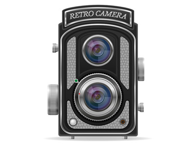 camera photo old retro vintage icon stock vector illustration