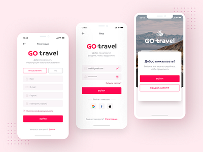 GoTravel App app clean minimalist mobile mobile ui travel travel app traveling ui ux