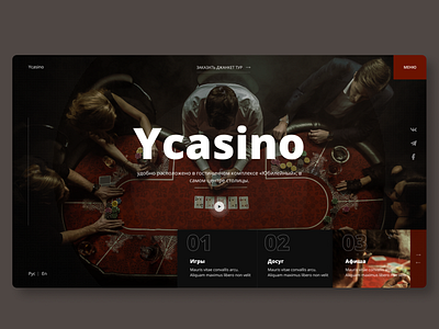Ycasino Website banner casino interface ui ux ux ui web webdesign website
