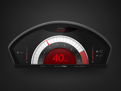 Volvo Dashboard Concept car concept dashboard gas speedometer