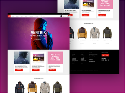 The North Face Homepage Concept hero homepage north face web website