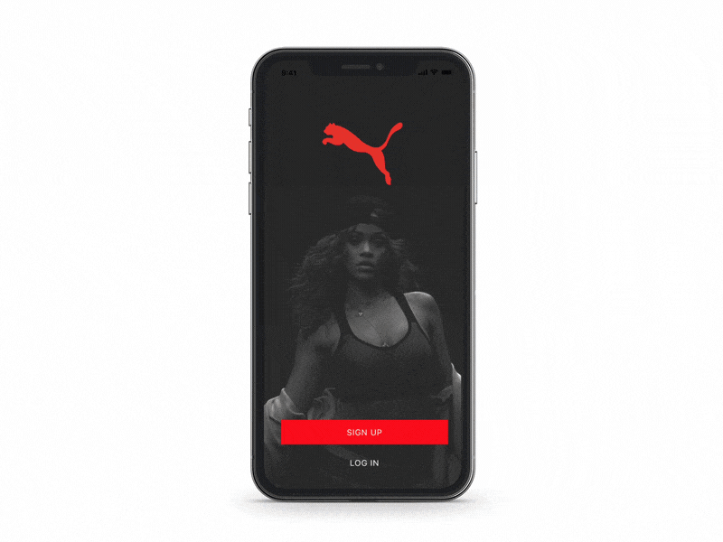 Puma Onboarding Concept app intro onboarding preferences shoes