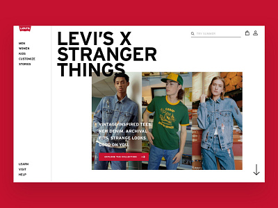 Levis Homepage Concept concept ecommerce homepage levis