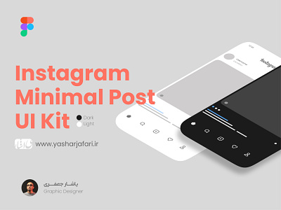 Instagram Minimal Psot UI Kit figma instagram instagram interface instagram mockup instagram ui iran mockup persian ui kit
