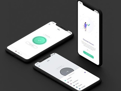 VPN application app branding design graphic design hello illustration ios app design ios design iphone apps minimal ui ux