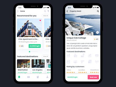 Property Rental App app concept booking design ios property app rental app travel app