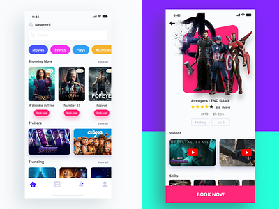 Movie Booking App android booking box office cinema colorful entertainment ios mobile app movie movie booking ticket booking