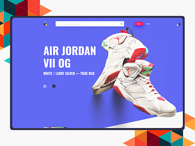 Air Jordan Landing page air jordan blue ecommerce ecommerce design shoe ui ux webdesign