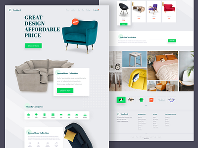 Woodkarft - Ecommerce Web Exploration ecommerce ecommerce design furniture furniture store product web layout