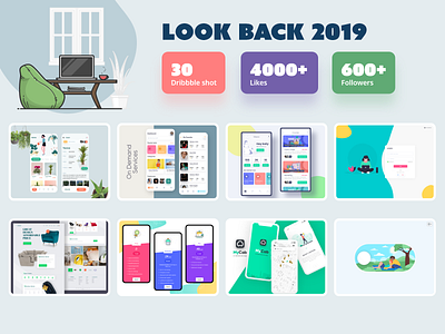 Lookback - 2019 app app concept colorful design illustration mobile app uiux webdesign