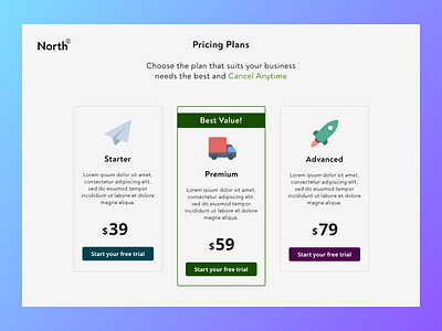 Daily Ui #4 Onboarding page cards design mockup onboarding plans price ui