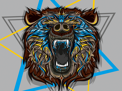 Bear custom design illustration vector