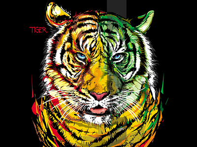 Tiger custom design illustration tiger vector