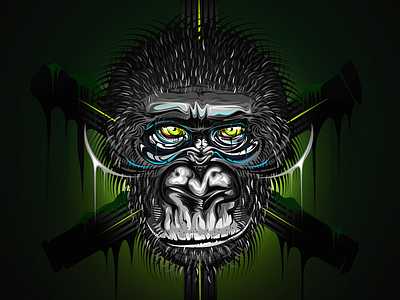Old Gorilla custom design design gorilla illustration vector
