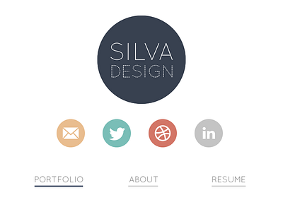 Silva Design flat portfolio redesign social media icons style tile
