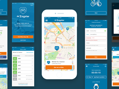 Zagster Mobile App bikes checkout ios map mobile sign up