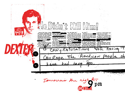 Dexter blood dexter handwriting newspaper