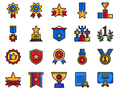 Reward and medal design icon iluustration logo medals reward vector