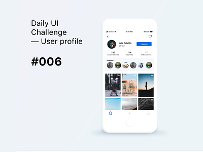 Daily UI Challenge #006 - User Profile Hint app daily 006 daily006 dailyui dailyuichallenge design social app social buttons ui user profile