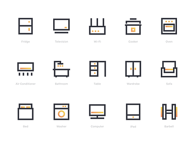 Household facility icons