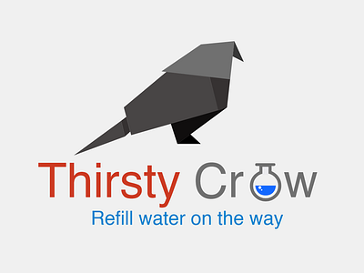 Thirsty Crow crow logo refill thirsty water water bottle water outlet