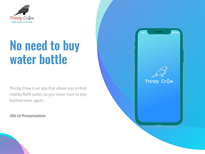 Thirsty Crow ios 10 mobile app water water bottle