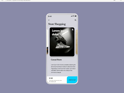 Shopping Cart Interaction animation cart e commerce app interaction design online shopping prototype shopping