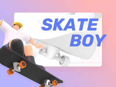 Skate Boy 3d art c4d c4dart skate skateboard