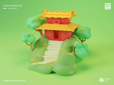Chinese Ancient City-Juxianzhuang 3d art ancient building blender building chinese building game game building game design