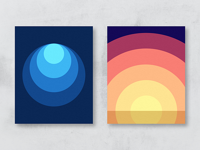 Simple Circle Study artwork color geometric minimal poster