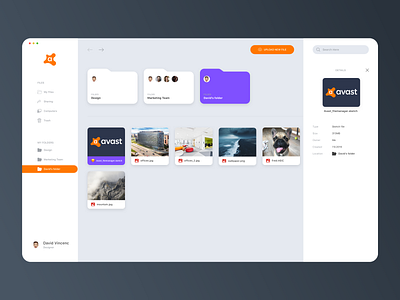 Avast - File Manager Concept avast design desktop file manager minimal product simplicity ui ux web webdesign