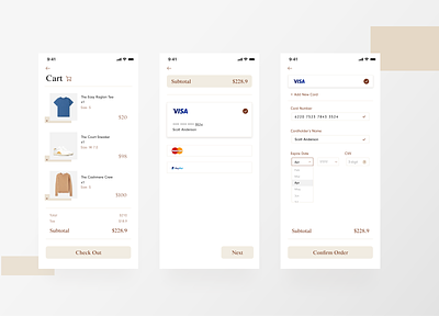 Checkout Page adobe xd app checkout checkout page daily ui dailyui design earth tones earthy illustration minimal minimalist shopping app shopping cart ui ux
