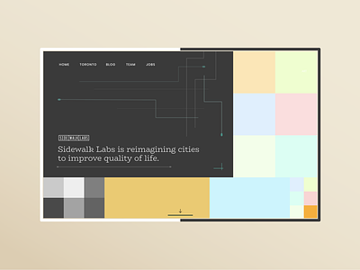 Sidewalk Labs Landing Page adobe xd colors daily ui dailyui design illustration landing page ui vector